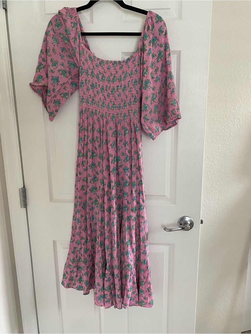 Urban Outfitters Pink Floral Boho Maxi Dress